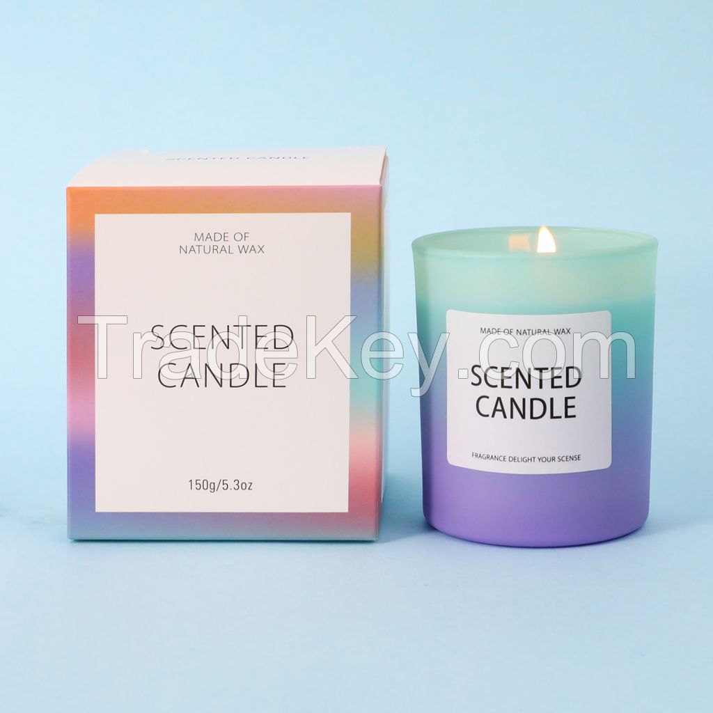 Smoke-free Romantic Scented Candle 150g Gradient Cup candle Scent