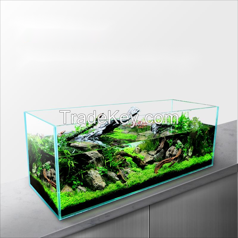  6 Gallon Clear Ultra-low Iron Glass Rimless Bookshelf Aquarium Tank , Reef Tank, 5mm