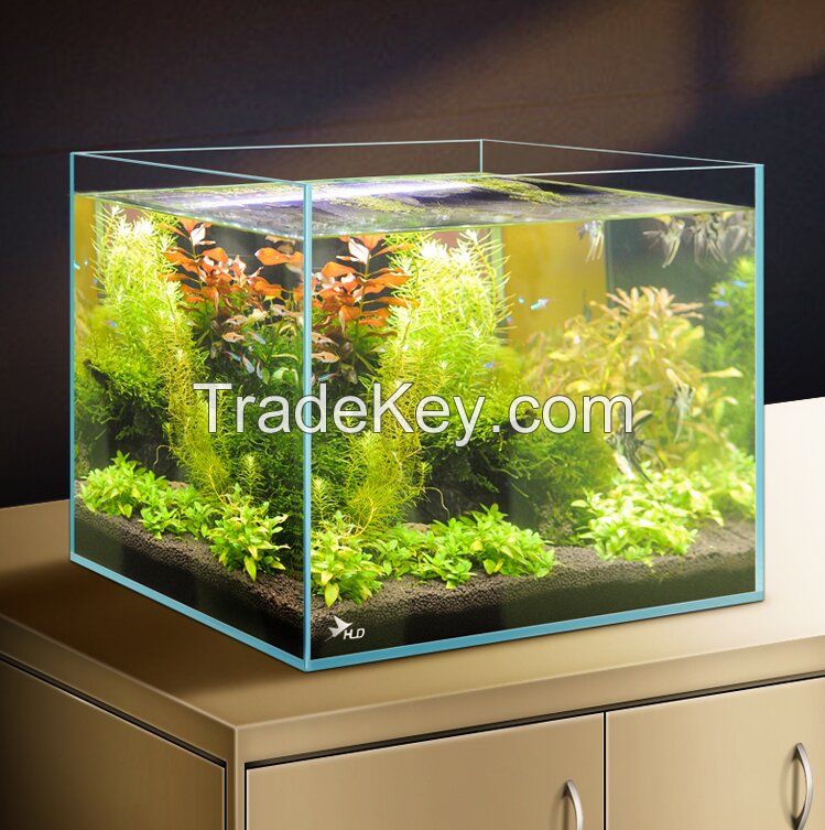 2 Gallon Clear Ultra-low Iron Glass Rimless Cube Aquarium Tank , Reef Tank, 5mm