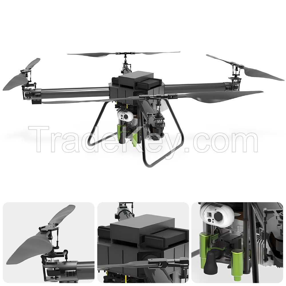 Four axis drone aerial measurement military safety aerial monitoring drone throwing