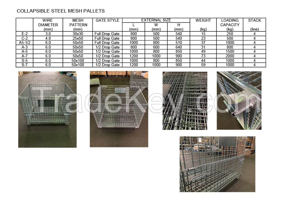 Collapsible Steel Mesh Pallets