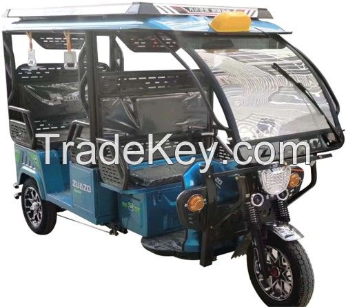 ELECTRIC TRICYCLE - Solar-Powered Roof Passenger Eletric Tricycle