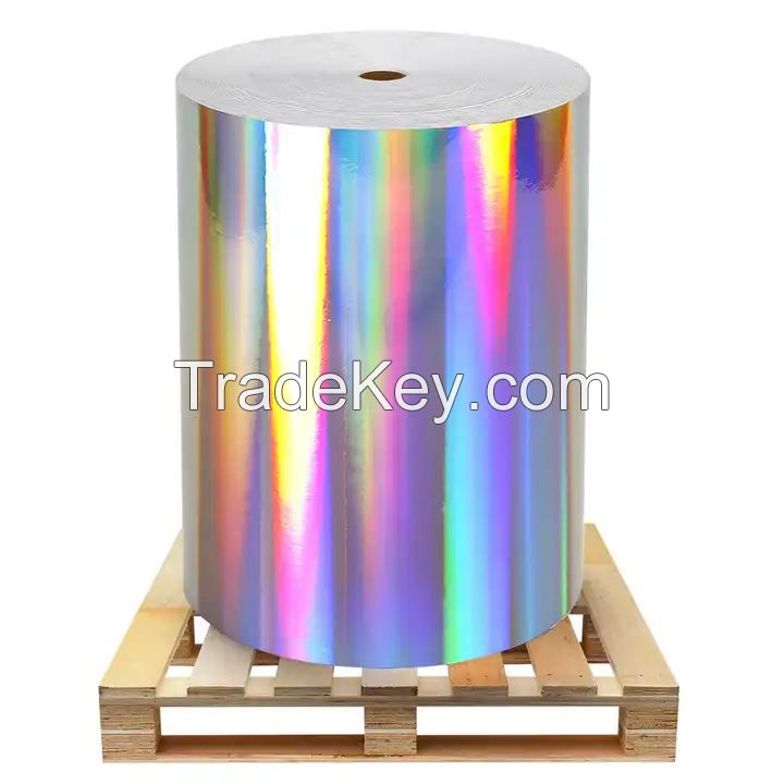 50 plain laser water glue 60 grid bottom inkjet pearlescent film self adhesive jumbo rolls coil label paper roll Jumbo Roll