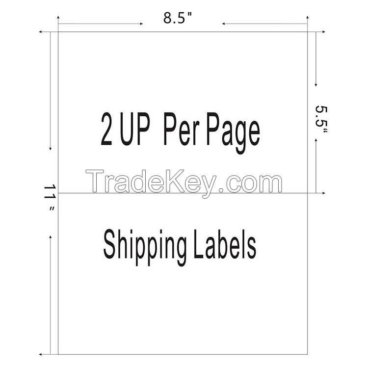 A4 Adhesive Half Paper Label Sheet Labels Blank for Express Shipping