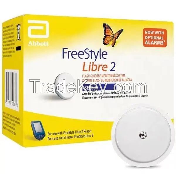 Freestyle Libre 2 Sensor Starter Kit Optium Glucose Reader Glocometer Monitor Test 