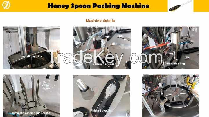 Hot sales Honey spoon shape packaging machine honey spoon filling sealing packing machine
