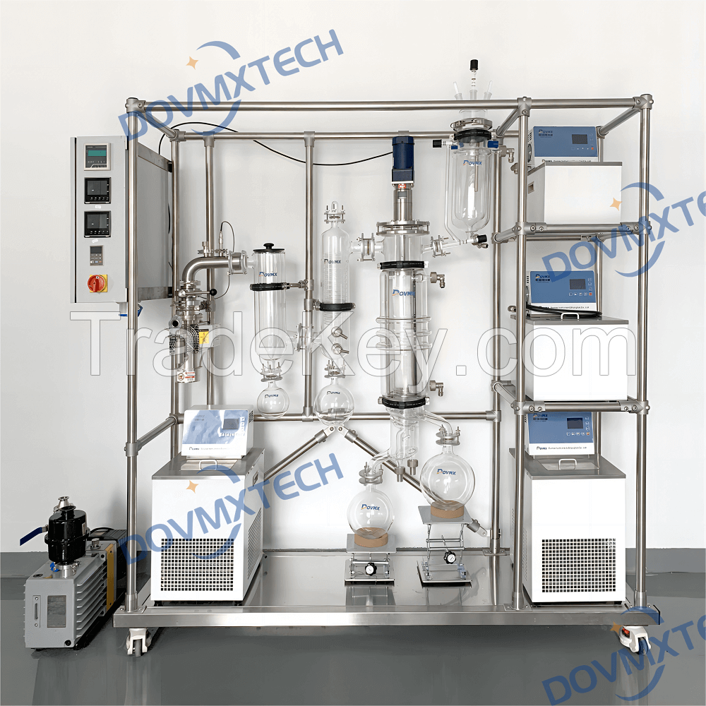 Wiped Film Molecular Distillation for Hemp Oil and Cannabis Oil Ethanol Extraction 6 Inch WFD