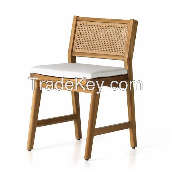 premium wooden furniture cane armed chair made of highest grade of teak wood and rattan made in Indonesia