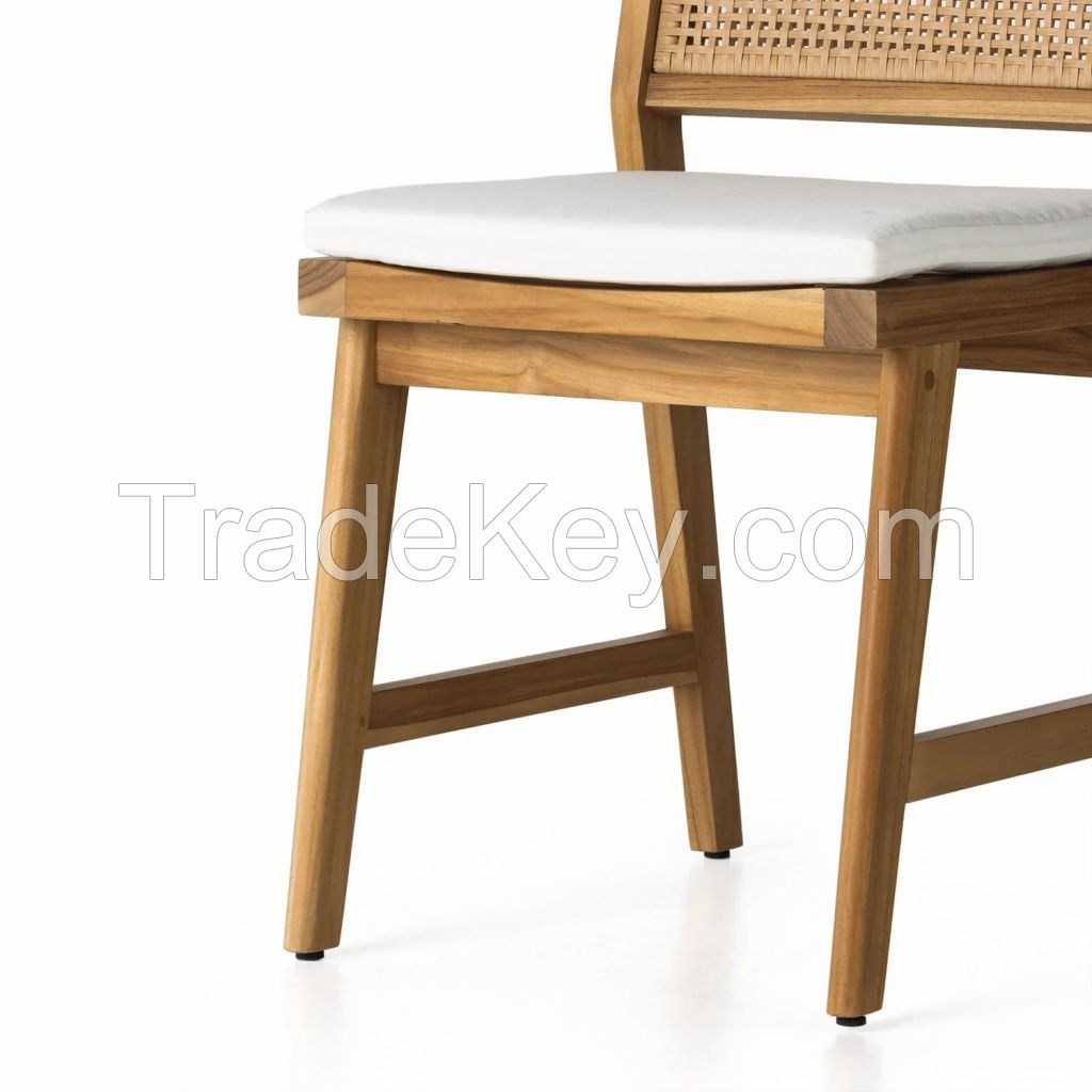 premium wooden furniture cane armed chair made of highest grade of teak wood and rattan made in Indonesia