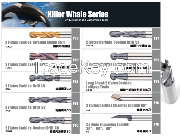 Carbide end mills - Killer Whale Series