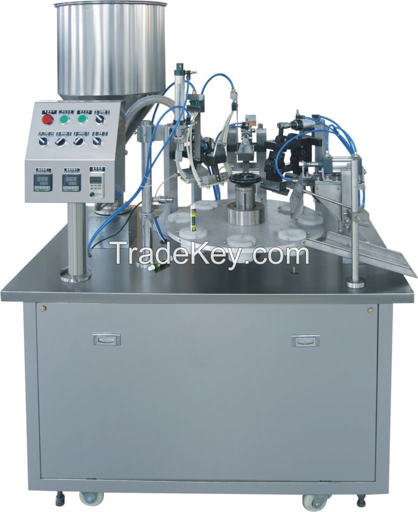 semi auto laminated plastic tubes filling sealing machine