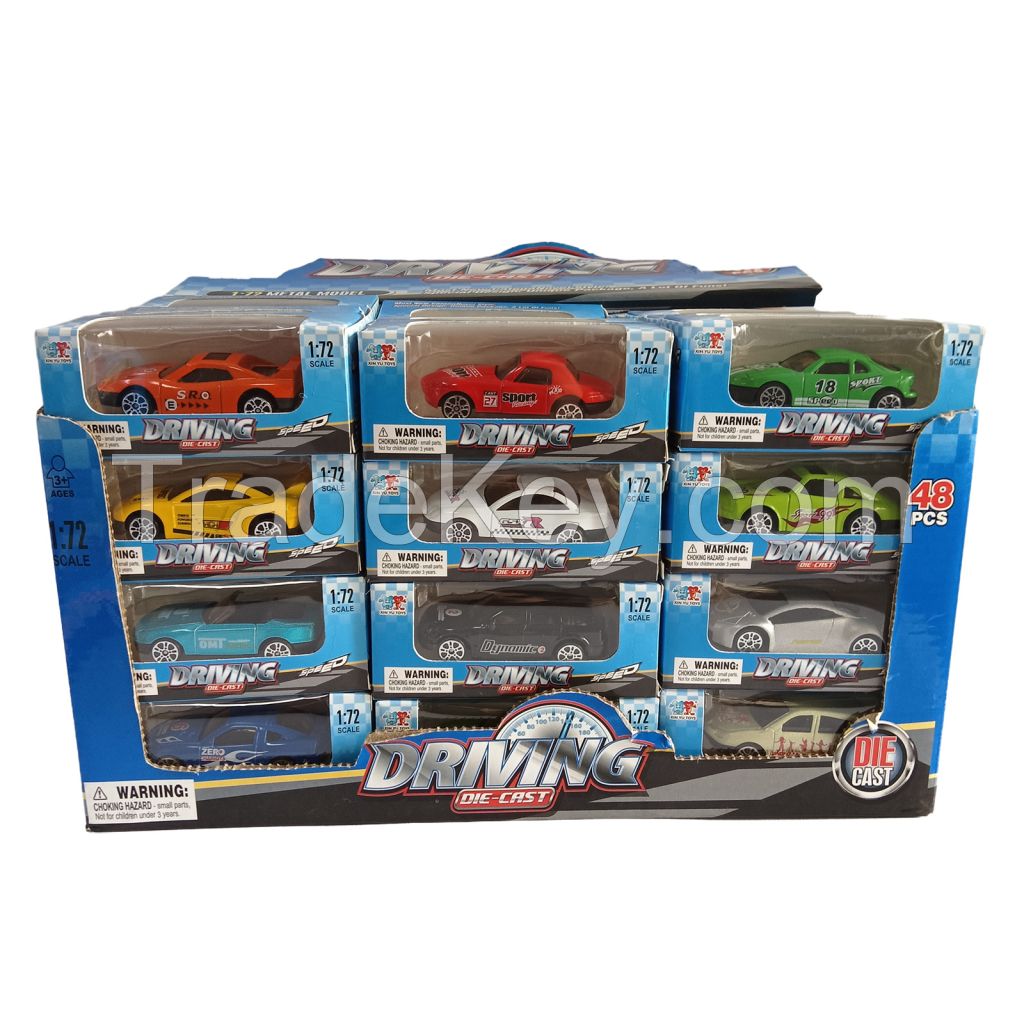 12 Models Racing Die Cast Metal Cars Alloy Vehicle Toy 1:64 Scale Toy