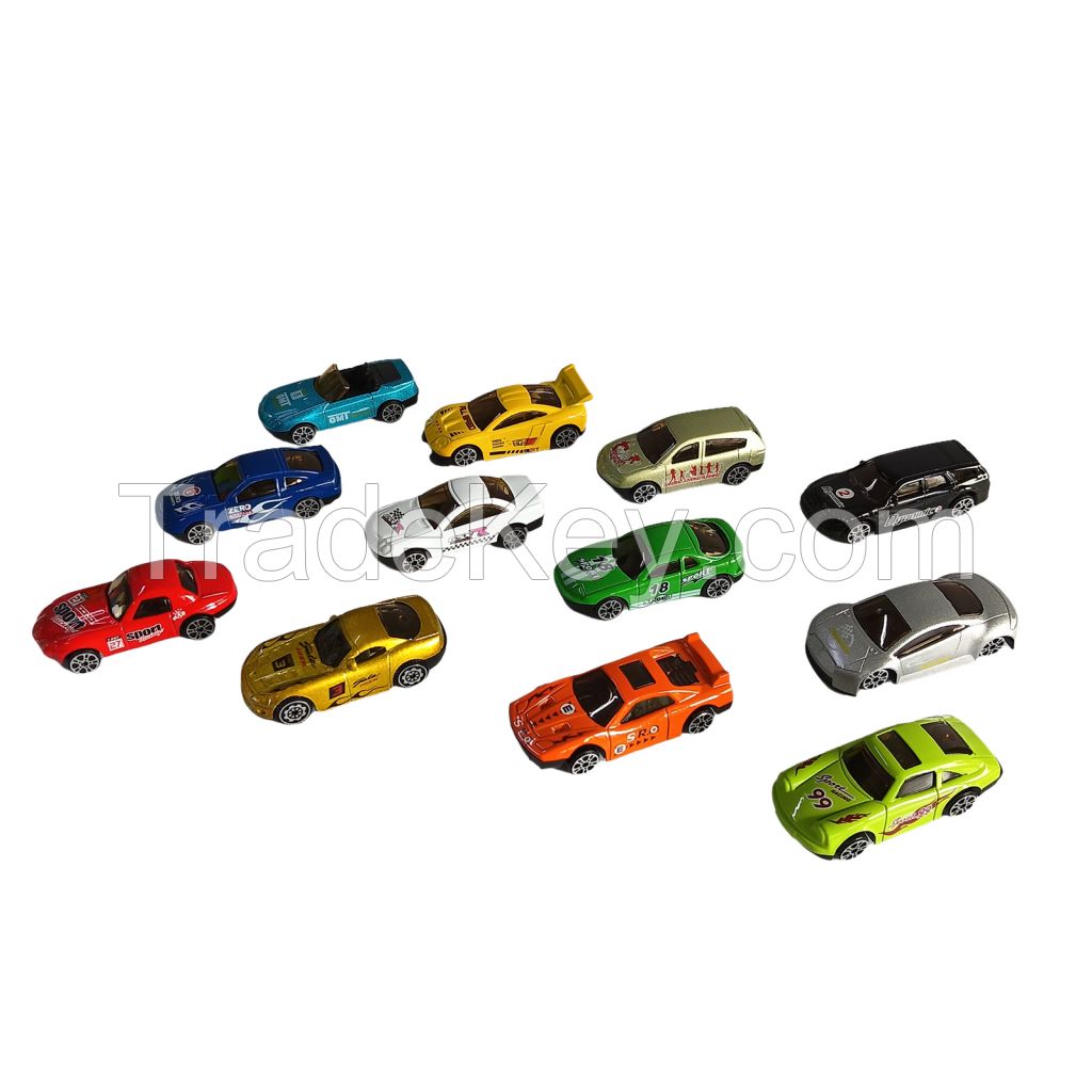 12 Models Racing Die cast Metal Cars Alloy Vehicle Toy 1:64 Scale Toy