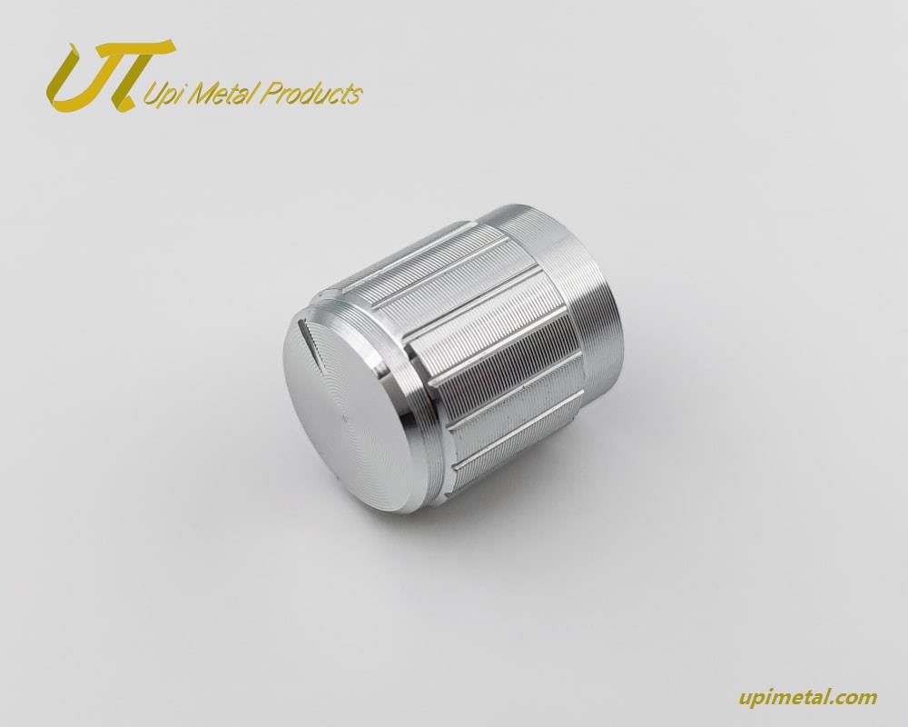 Silver Aluminum Alloy Potentiometer Control Knob