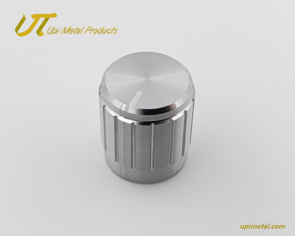 Silver Aluminum Alloy Potentiometer Control Knob