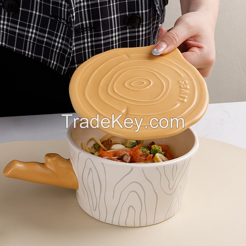 Annual Ring Collection Ceramic noodle Bowl