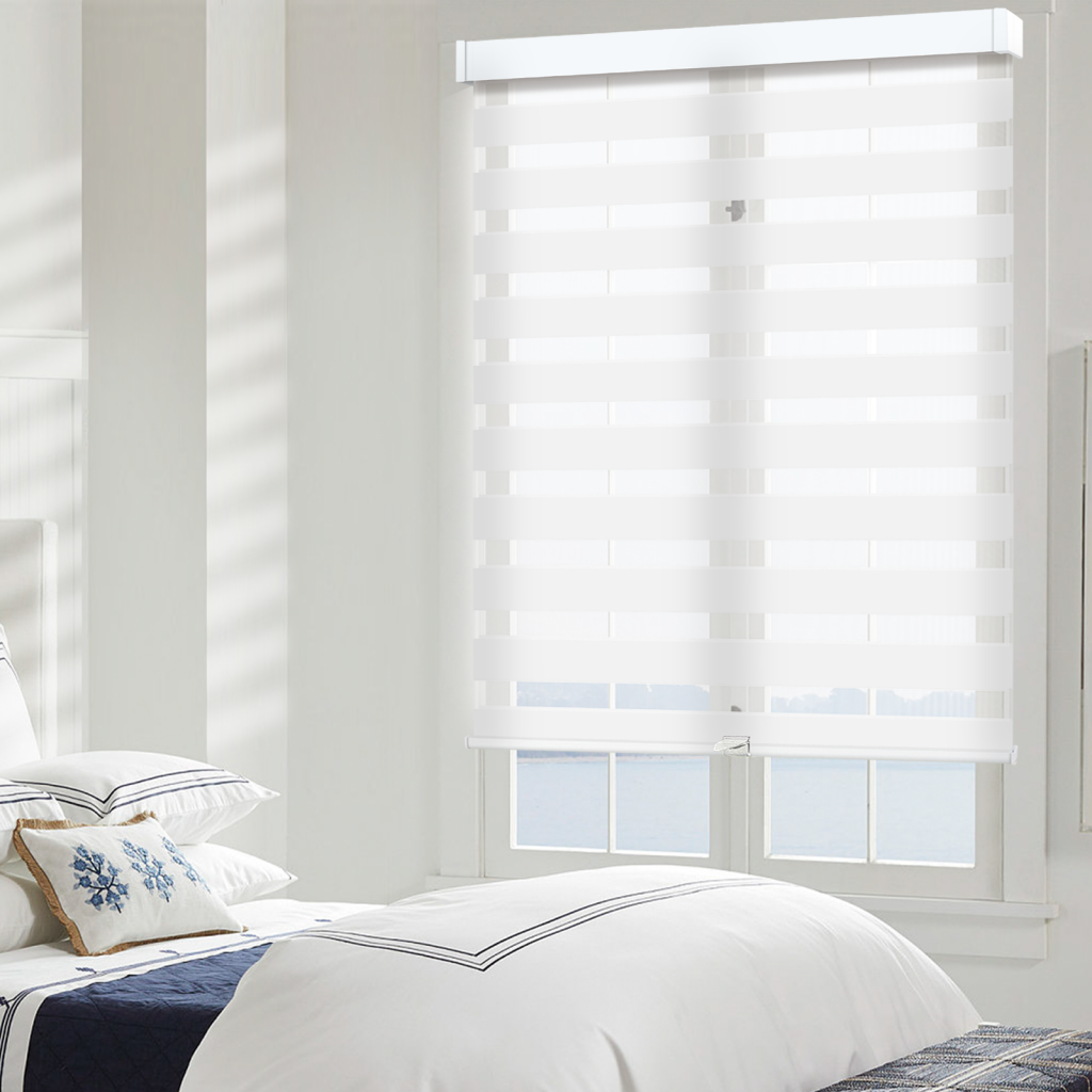 Manual Spring Control Window Cordless Zebra Blinds