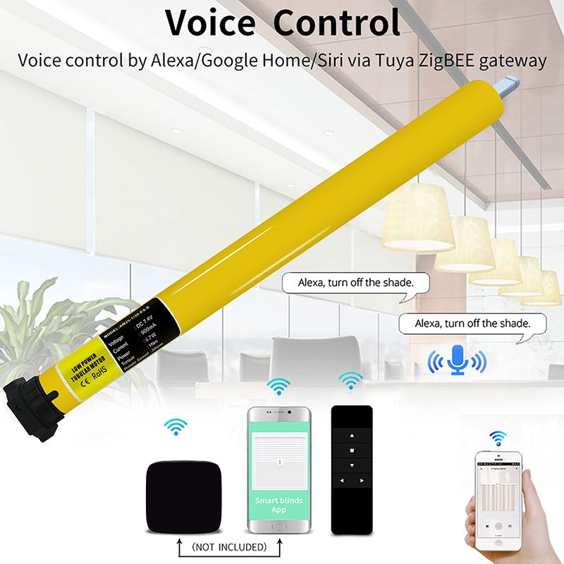 Alexa controlled Remote Control Blind Tubular Motor