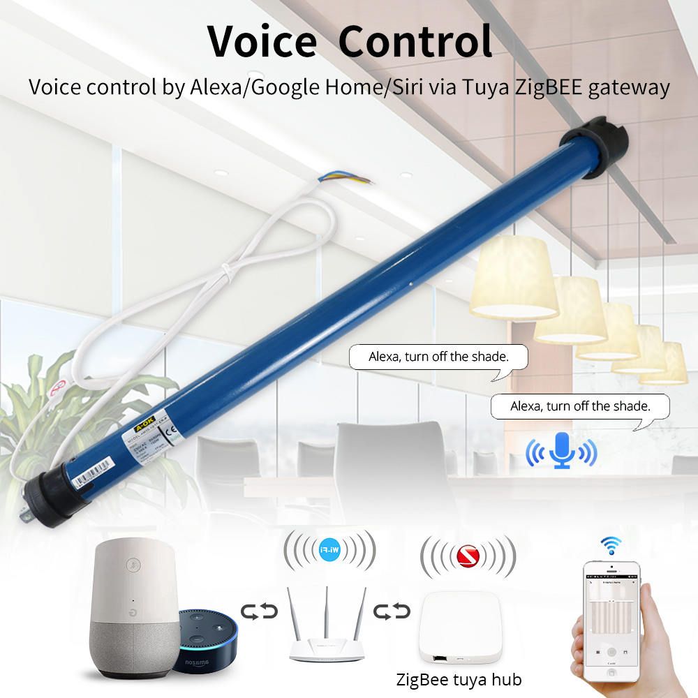 Alexa controlled DC Motorized Electric Tubular  Motor