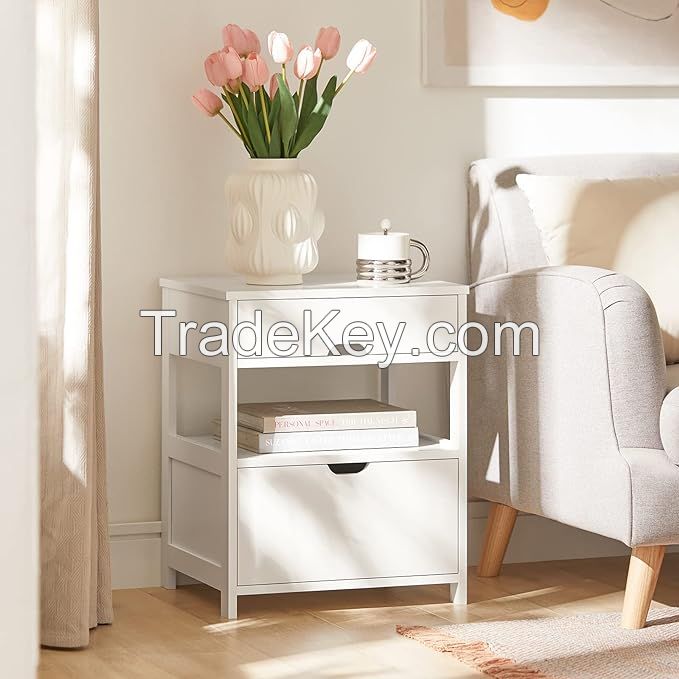 Beside Table With 2 Drawers, Nightstands Lamp Table End Table Side Table