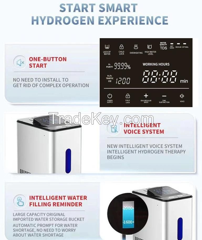 H2 Hydrogen Generator Molecular Hydrogen Gas Inhalation 300ml 600ml 900ml 1500ml