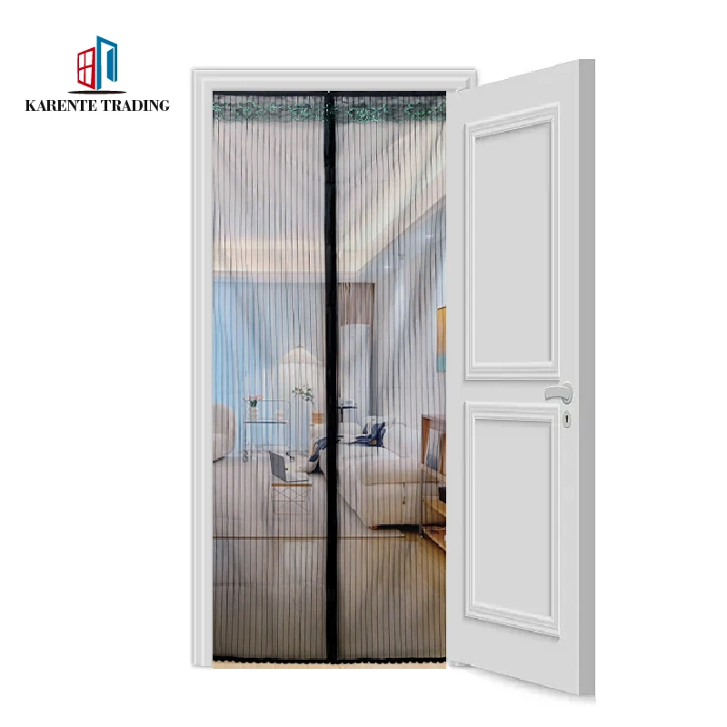 2023 New Customized 100% Polyester magnetic curtain door Fly screen mosquito net