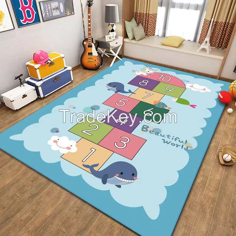 TPU crawl pad double-sided printed cartoon anti-fall wear-resistant thickened TPU baby game pad crawl pad manufacturers