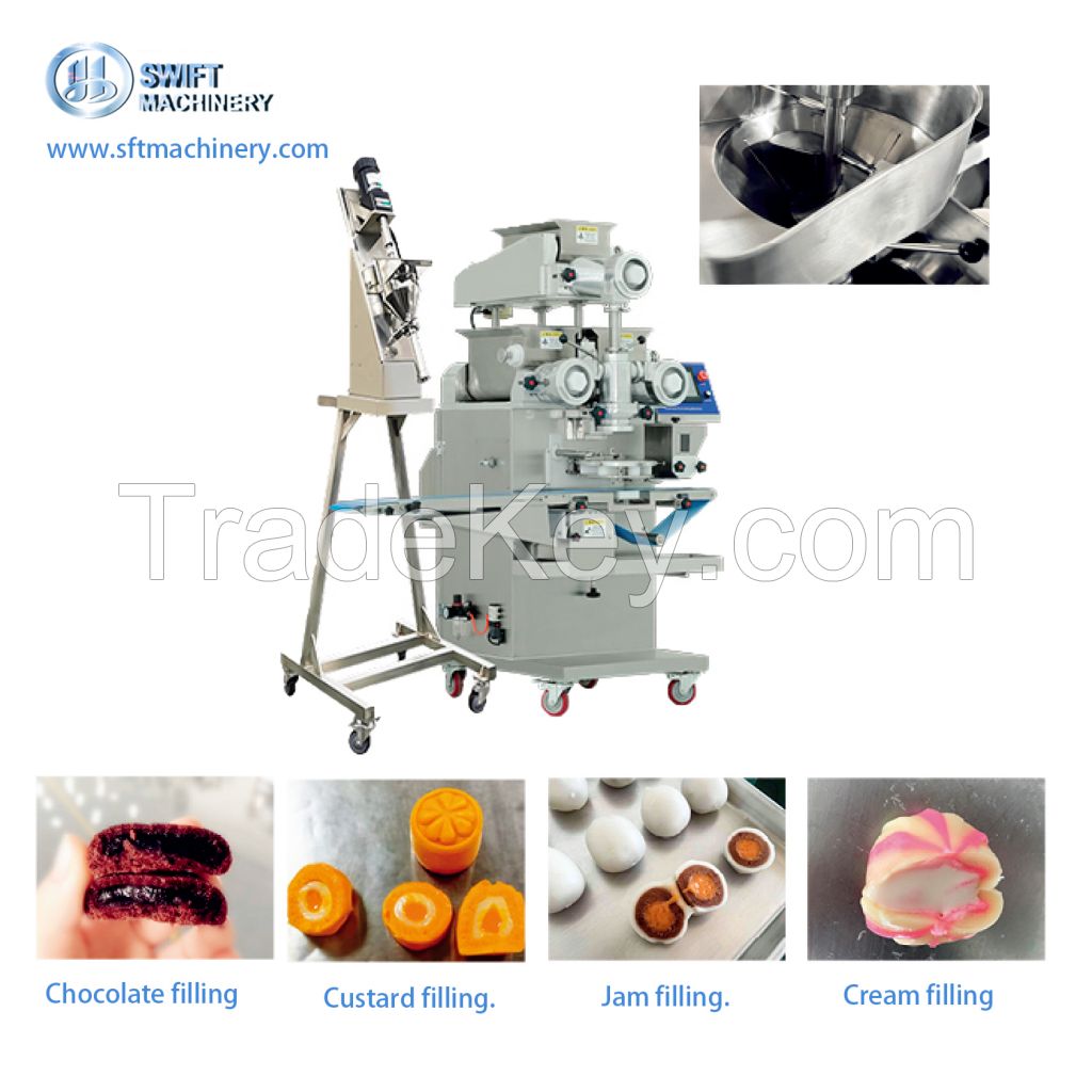 chocolate filled cookies machine sauce filling sweet biscuit making machine