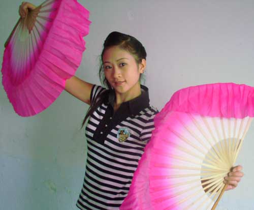 silk dancing fan