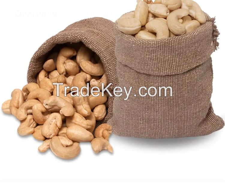 Yellow maize and raw cashew nuts