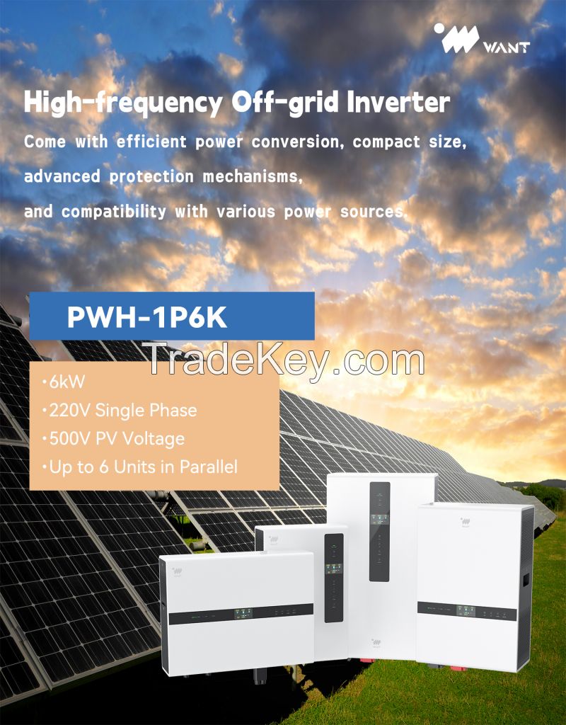 Wantpower Off Grid Inverter 6KW 230V Output WIFI / GPRS Remote Monitoring Off Grid Inverter Without Batteries 6000W Inverter