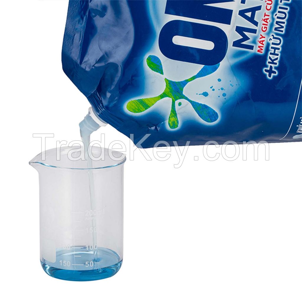 O-mo Scented Lavender Laundry Detergent Liquid 1.9L (Pouch)-Front Door detergent washing Liquid