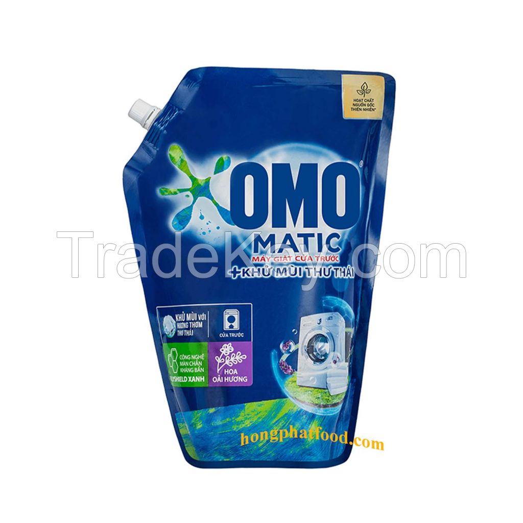 O-mo Scented Lavender Laundry Detergent Liquid 1.9L (Pouch)-Front Door detergent washing Liquid