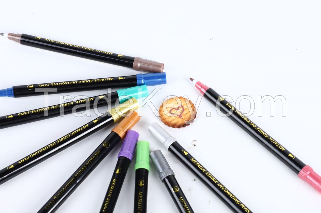 Metallic Colorful Cake Bakery Decoration Edible Metallic Pens