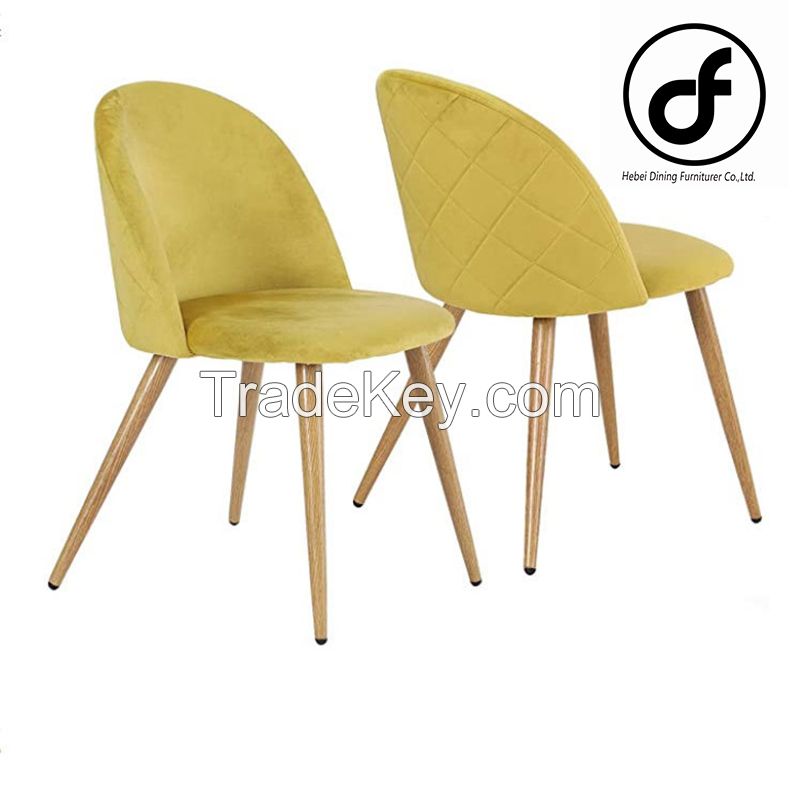 Dining Furniture Velvet Home Furniture Restaurant Modern light Luxury Upholstered Soft Fabric Velvet Dining Chairs