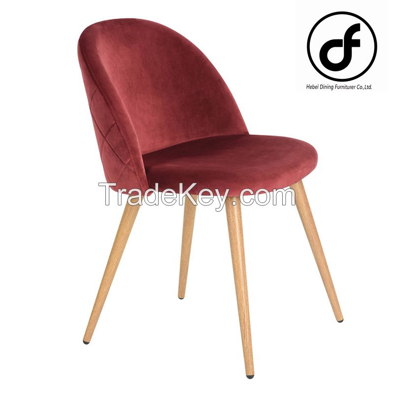 Dining Furniture Velvet Home Furniture Restaurant Modern light Luxury Upholstered Soft Fabric Velvet Dining Chairs