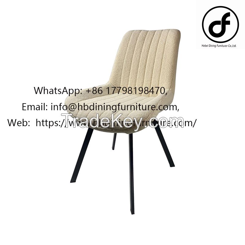 Dining Furniture Home Furniture Nordic Luxury Modern Design Upholstered Soft Fabric Velvet Chair