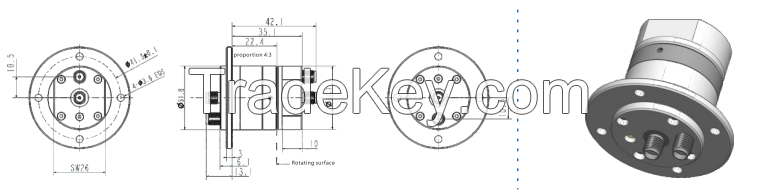  Dual Channel Coaxial rotary joint RF rotary joint 