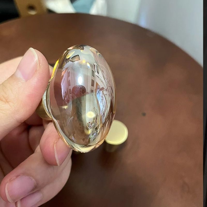 Pure copper base artificial crystal handle knob