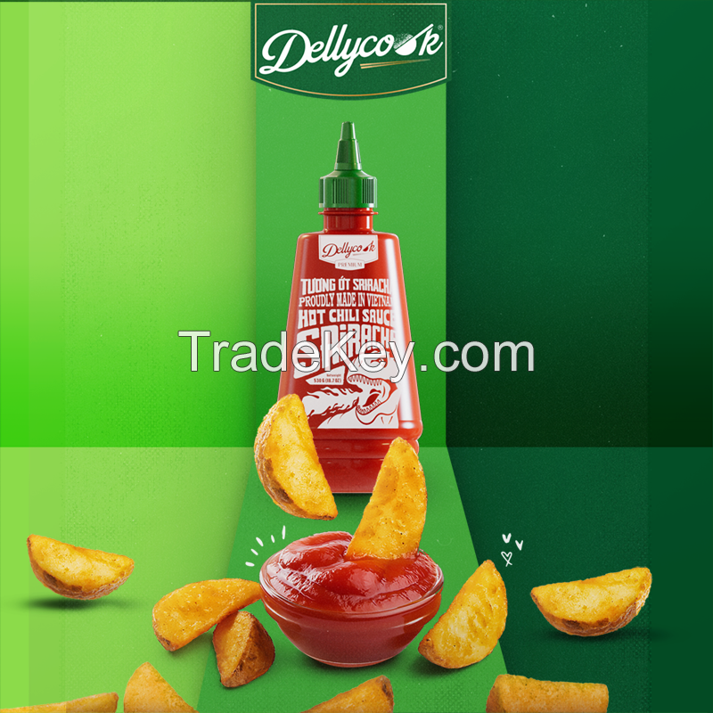 Dellycook Sriracha Hot Chili Sauce, 530gr, 18, 7 oz