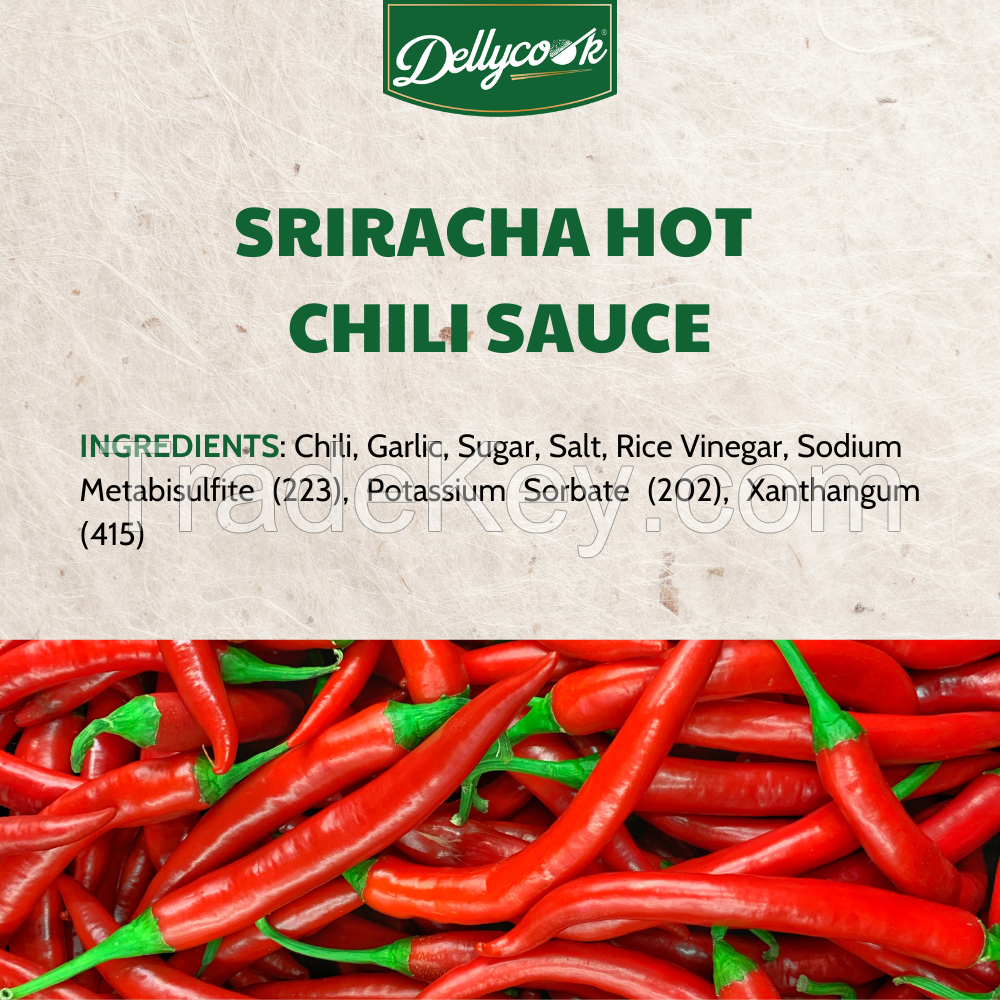 Dellycook Sriracha Hot Chili Sauce, 530gr, 18, 7 oz
