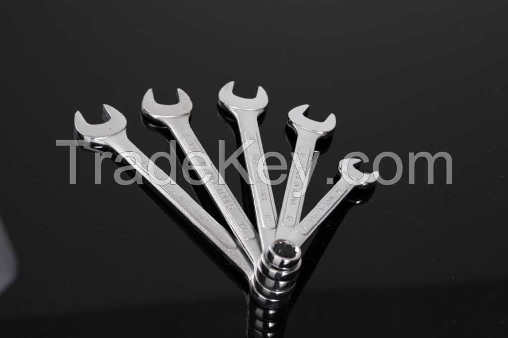 Middly Wrench Set, Combination Wrench, Open-Ring Spanner, Cr-V