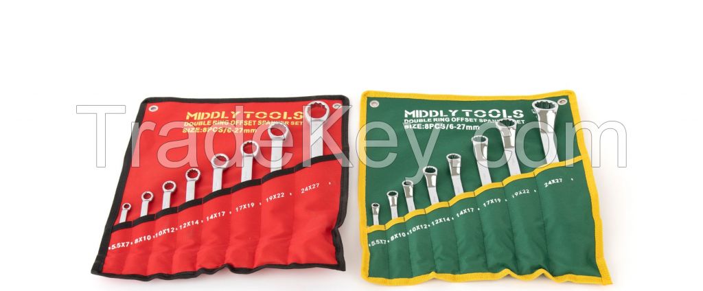 Middly Roll-up Pouch Wrench Set, Spanner Set, Metric Wrench Set, Canvas Bag