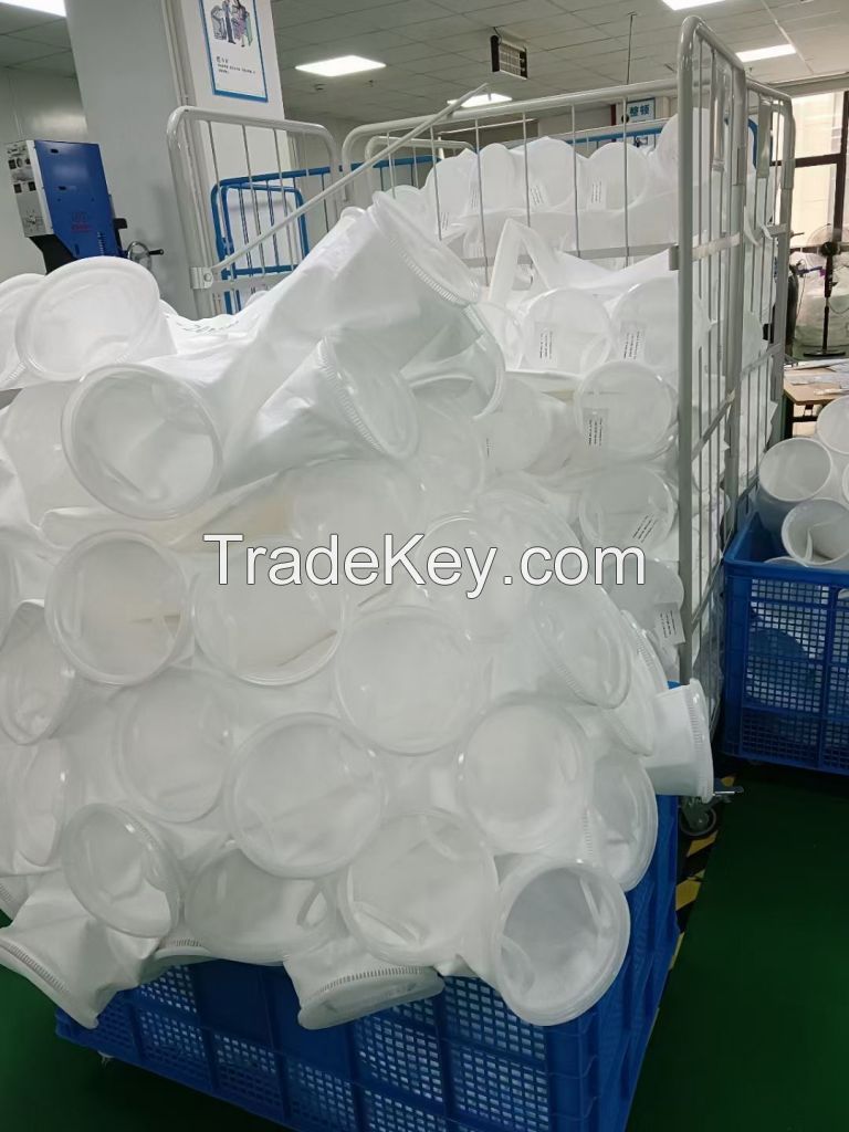 Customized Industrial 1 5 10 25 Micron Filter Bag Pe/pp/nylon Liquid Filter Bag/filter Sock