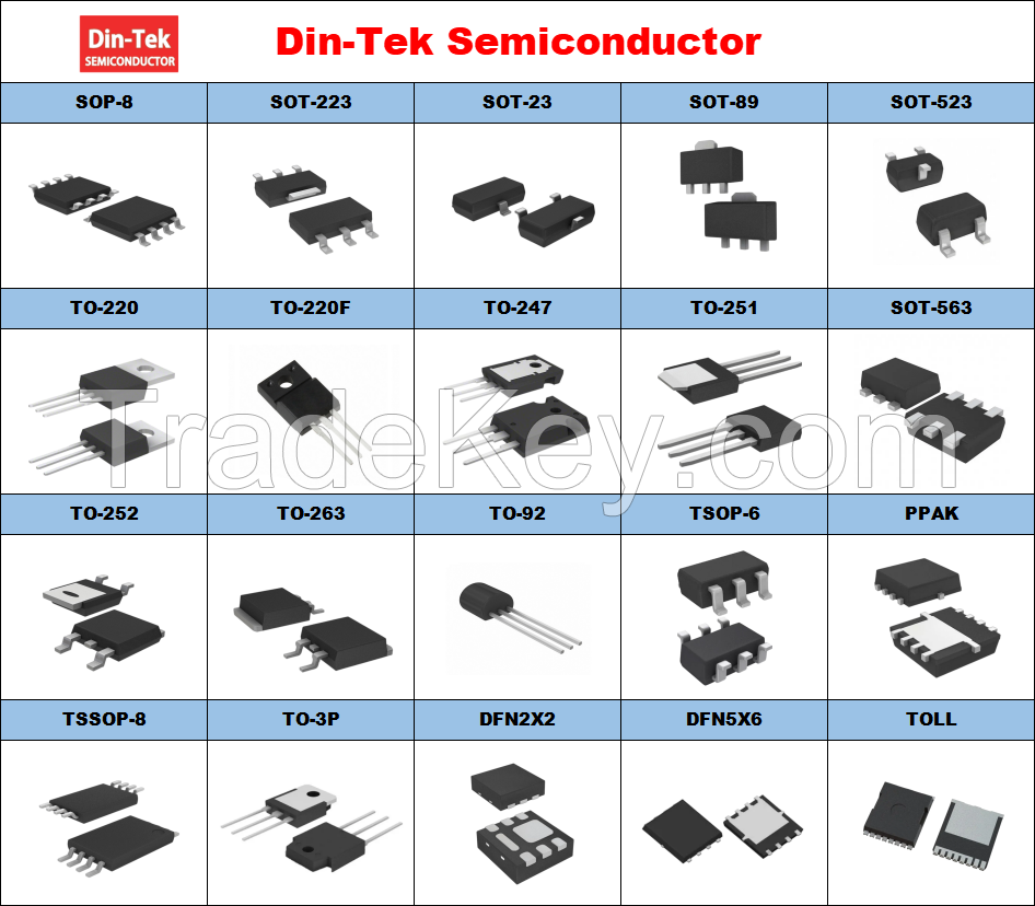 Din-Tek Mosfet DTP3205 55V 110A 6.3mohm Power Transistor