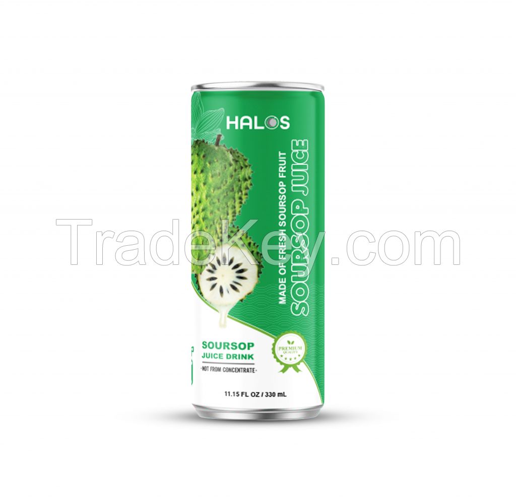 Halos/OEM Soursop juice drink in 330ml can