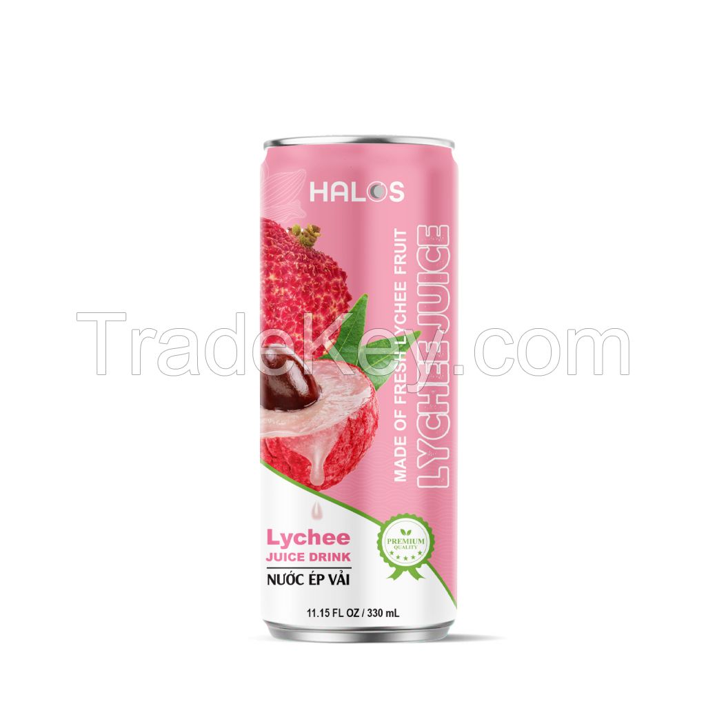 Halos/OEM Lychee juice drink in 330ml can
