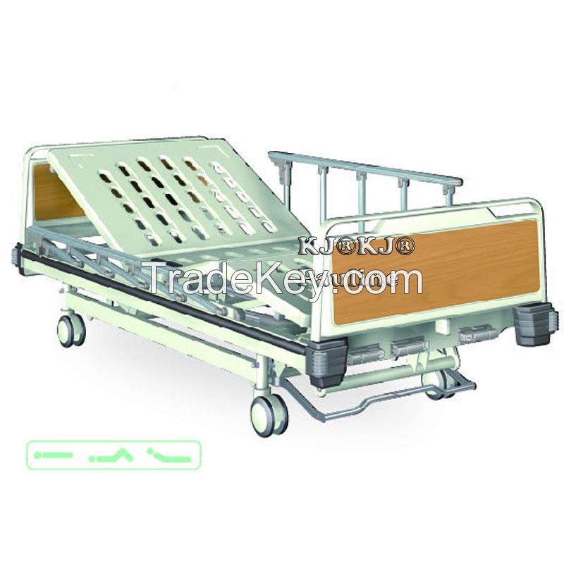 Casting aluminum bed board castors steel plastic medical furniture manual bed