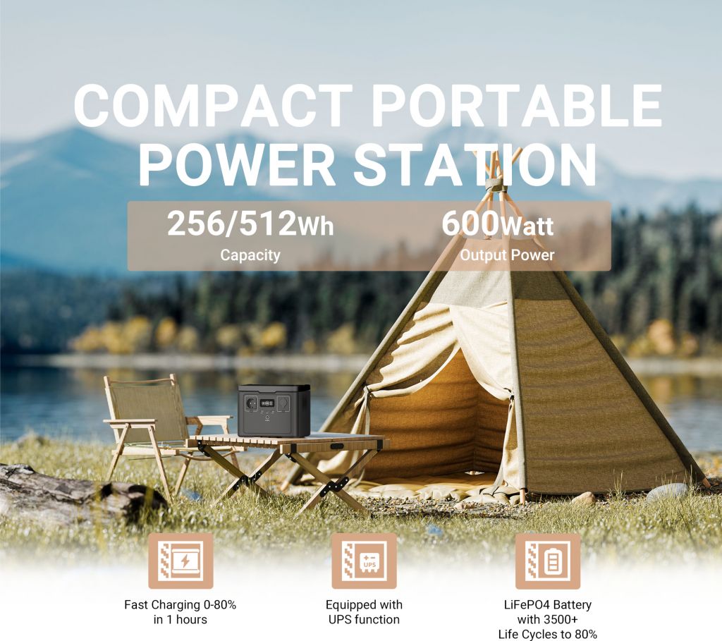 600W portable power station