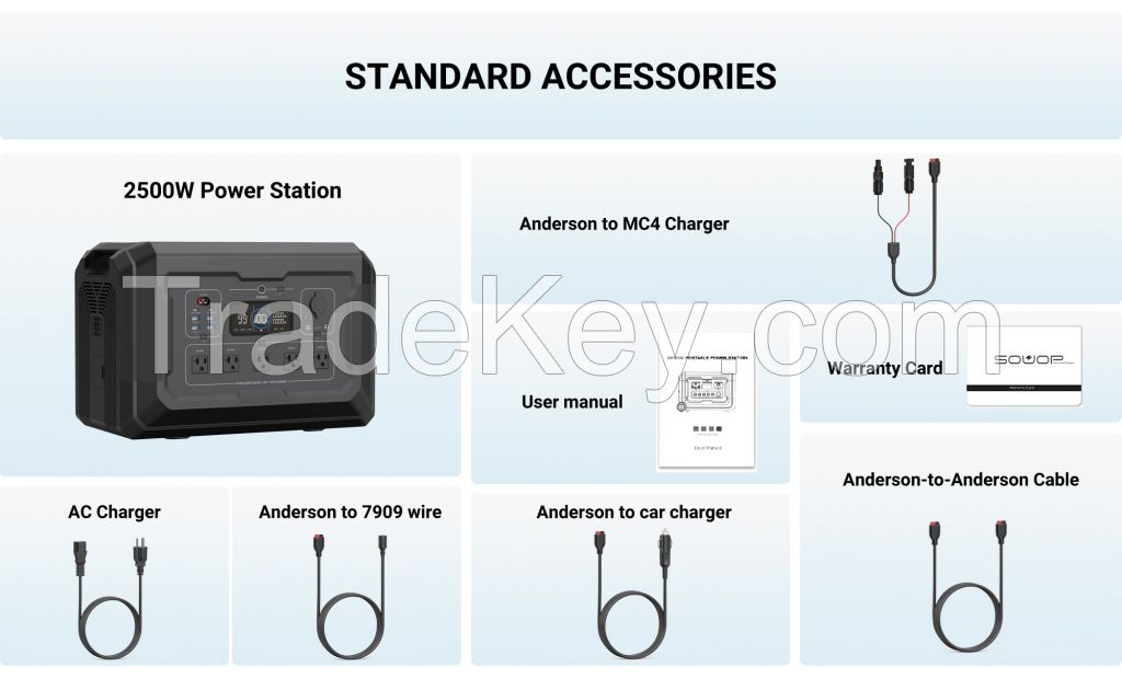 2500W portable power station